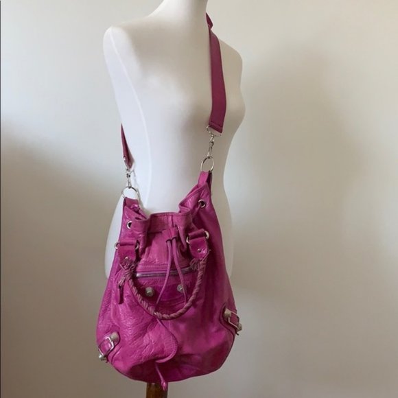BALENCIAGA [magenta pink pompon large bucket bag] - Picture 8 of 8
